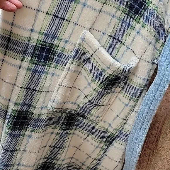 Alexander Del Rossa Unisex Hooded Bathrobe Plush Fkeece - Picture 4 of 6